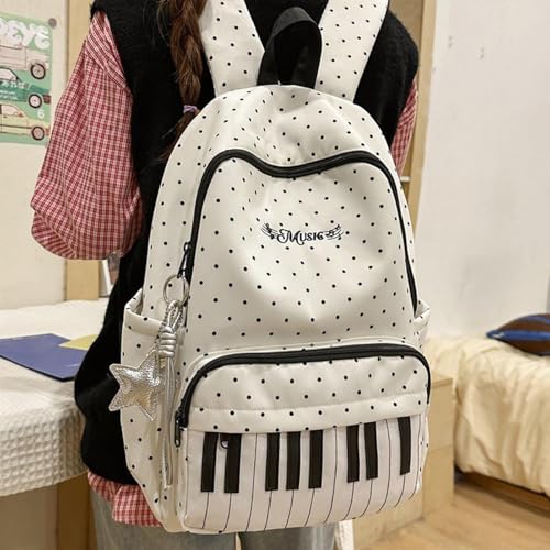 Mochila de viaje de gran capacidad estampada con compartimento para portátil 3