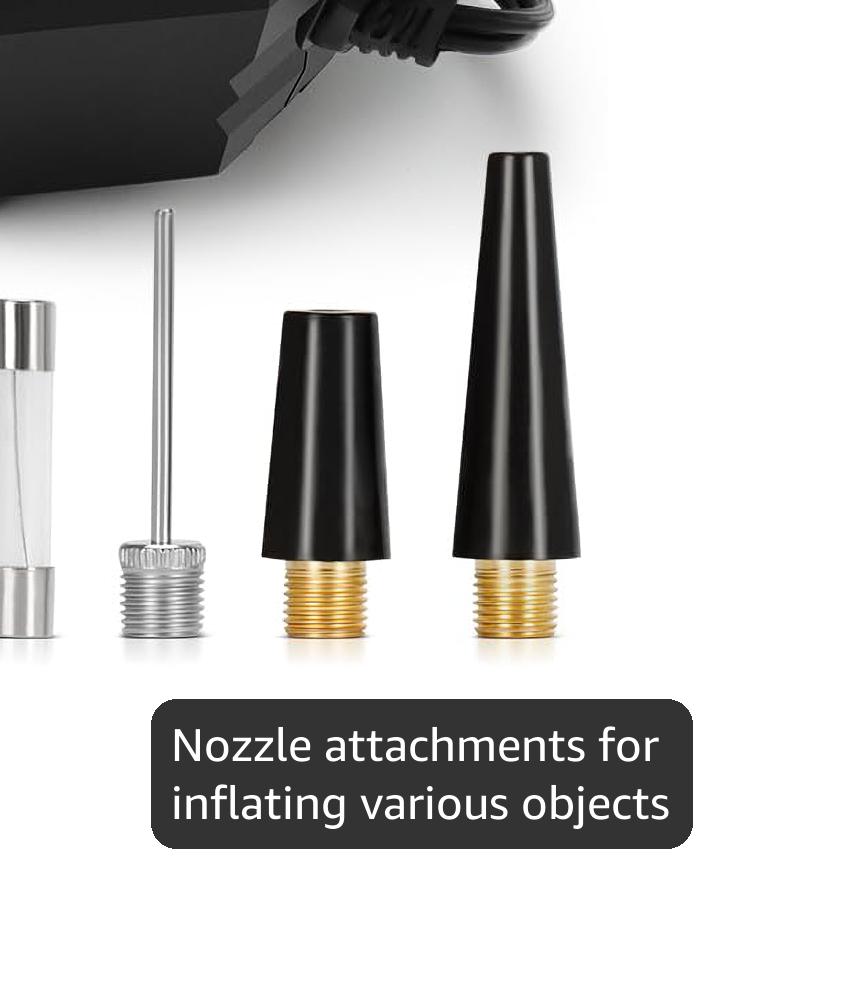 AstroAI Tire Inflator Portable Air Compressor Air Pump for Car Tires-Car Accessories, 9.8Ft Cord-12V DC-Powered Auto Pump with Digital Pressure Gauge, Emergency LED Light for Bicycle, Balloons, Yellow