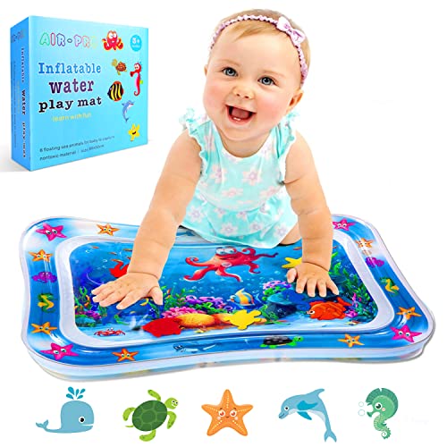 Image of Niskite Tummy Time Water Mat - Baby Water Play Mat Tummy Time Toys,Inflatable Baby Tummy Time Mat for Sensory Development,Baby Toys for 3 6 9 12 Months Infant Boy Girl Gifts