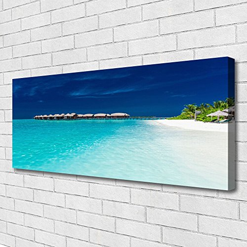 Mer Paysage Plage Impression sur Toile Moderne Grand Format 125x50