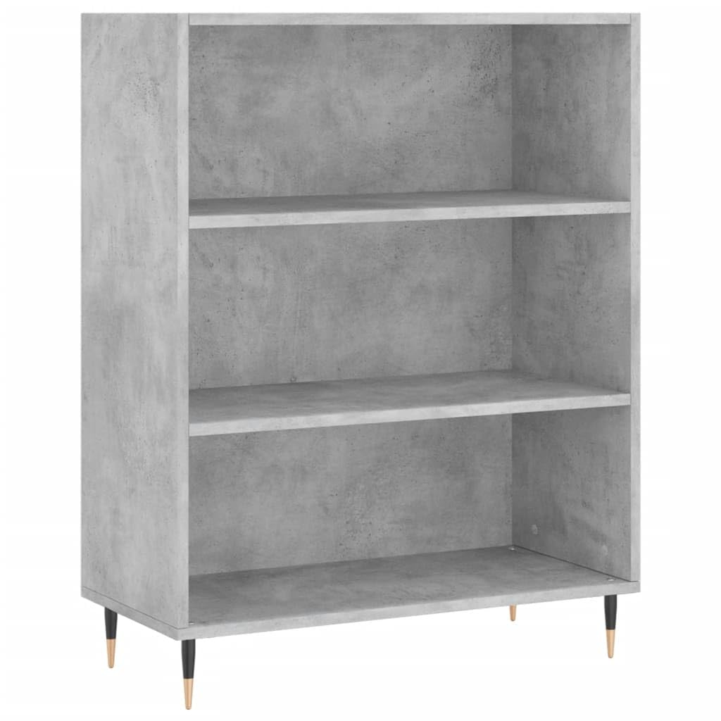 Meuble haut gris béton 69,5 x 34 x 180 cm Armoire en bois