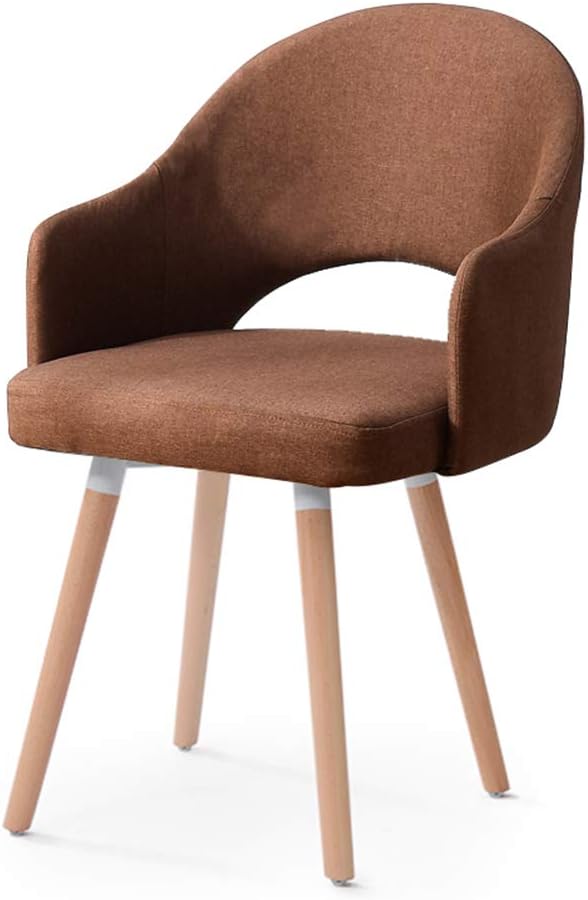 Comfortable Chair Dining Chairs for Kitchen,Mid Century Modern Lounge Chair,Accent Arm Chairs with Upholstered and Solid Wood Legs,for Restaurant/Pub/Cafe/Living Room/Hotel Leisure Chair