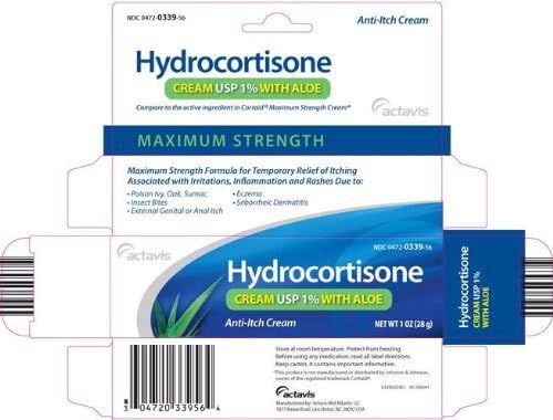 Hydrocortisone Cream with Aloe, 1%, 1 OZ by Actavis