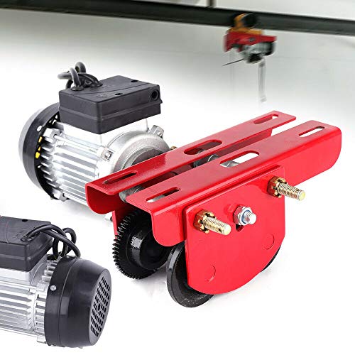 DONNGYZ Electric Push Beam Hoist Trolley Hoisting Track Trolley I-Beam Links All-Copper Motor for Powder Coating Material handling Industrial Impact Resistance 200W(US Stock)