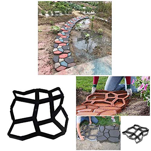 Amkya Molde de concreto reutilizável Walk Path Maker, molde de caminho, faça você mesmo, durável, pa