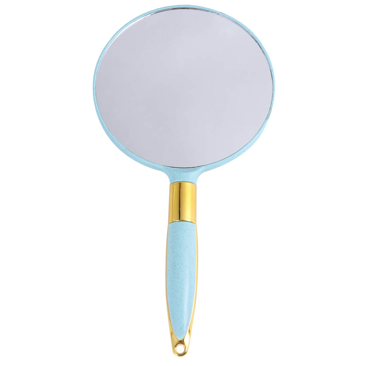 Hand Mirror, Round Handheld Mirror with Handle Vintage Makeup Mirror Cosmetic Supplies (Green)
