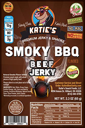 Smoky Bbq Beef Jerky-Gluten Free - No Preservatives, Nitrites, Or Msg #TOP5