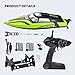 DEERC RC Boat with LED Light, 30+ Mins, Self Righting Remote Control Boat for Pools & Lakes, 20+ MPH, 2.4GHz Racing Boats, 2 Battery, Pool Toys for Kids, Radio Controlled Watercraft