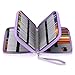 BTSKY Deluxe PU Leather Pencil Case For Colored Pencils - 120 Slot Pencil Holder (Purple)