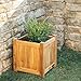 TITAN GREAT OUTDOORS Ash & Ember Grade A Teak Square Planter Box, 11 Cu FT / 78 Gal Fill Capacity, 30x30x31.5 Naturally Weather-Resistant Planters for Outdoor Plants, Outdoor Patio & Garden Decor