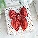 AIMUDI Red Glitter Wired Ribbon Bows with Twist Tie 5.5