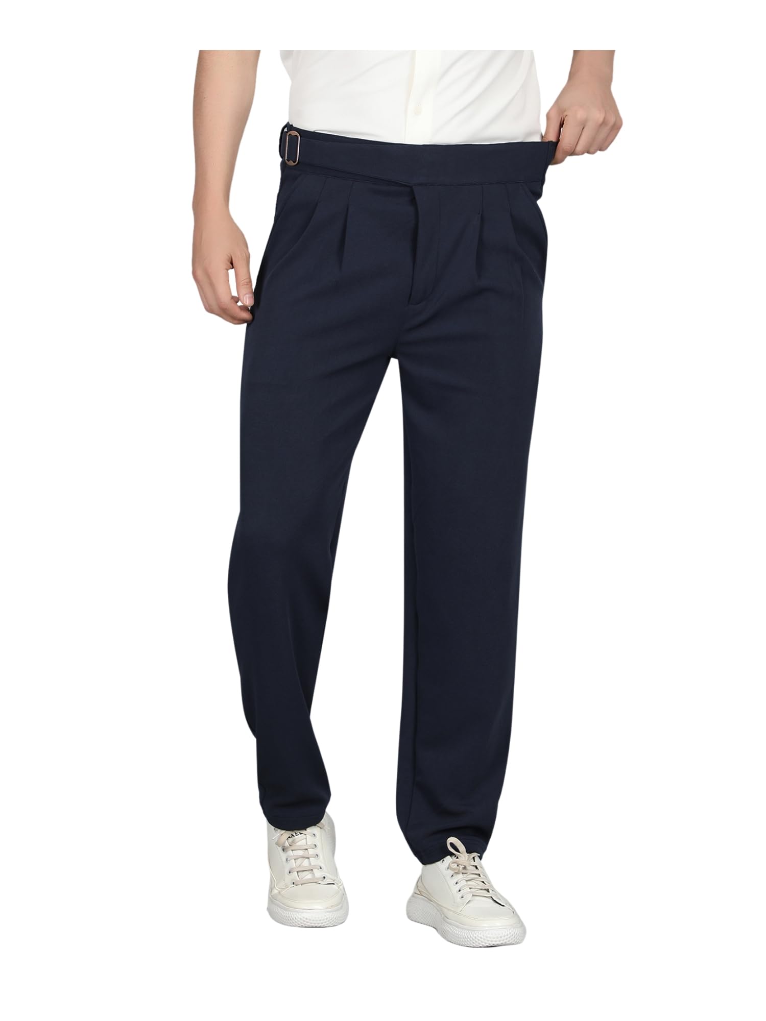 Formal Pant for Men | Pleated Trousers for Men | Gurkha Pants Man- Black Trousers | One Pant-Work, Events, Travel & Vintage Confidence-picture-10