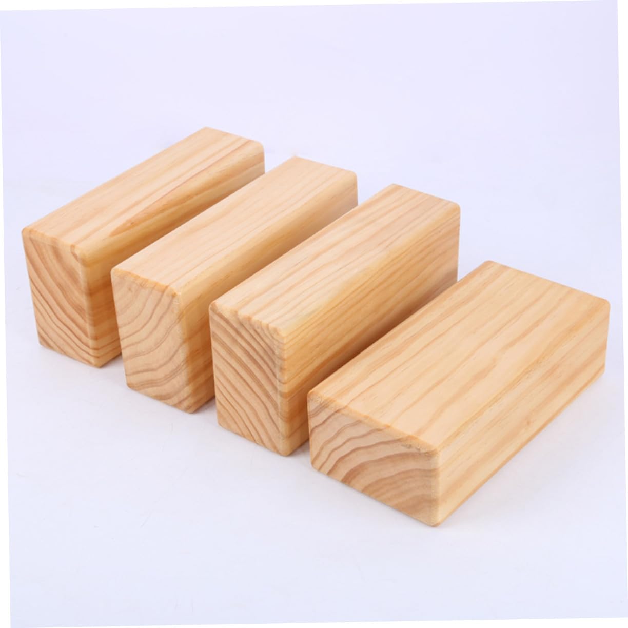 SUPVOX Bloque De Yoga Sólido De Madera Maciza Amarillo Claro, Antideslizante y Resistente, Accesorio De Yoga Ligero Para Ejercicios y Pilates, Adecuado Para Uso Diario y Entrenamiento Casa