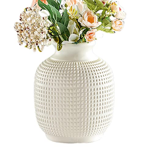 HAMAGI Vase Imitation céramique | Vase à Fleurs en céramique Moderne incassable,Style Boho pour Le décor Salon Table dîner Mariage
