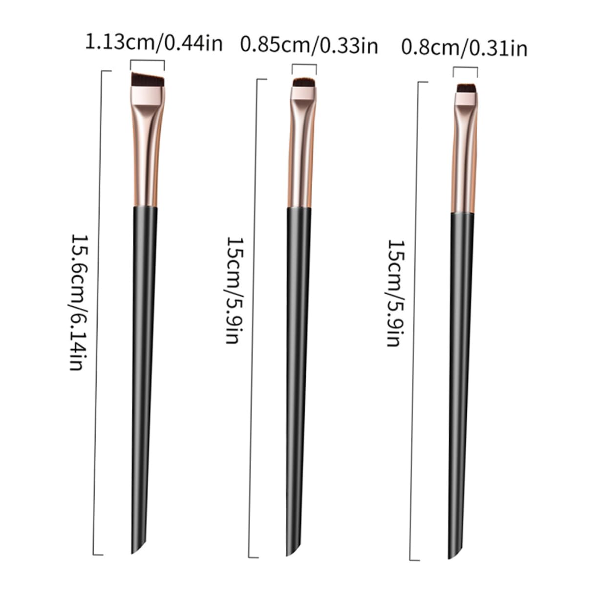 NOLITOY Professional Makeup Brush Set Eye Liner Shadow Concealer Brow Angled Brush