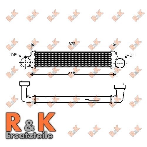 PRASCO BW4280 Intercooler Compatible con BMW 3 Sedán E46 3 Touring E46 3 Coupé E46 X3 E83 3 Cabrio E46
