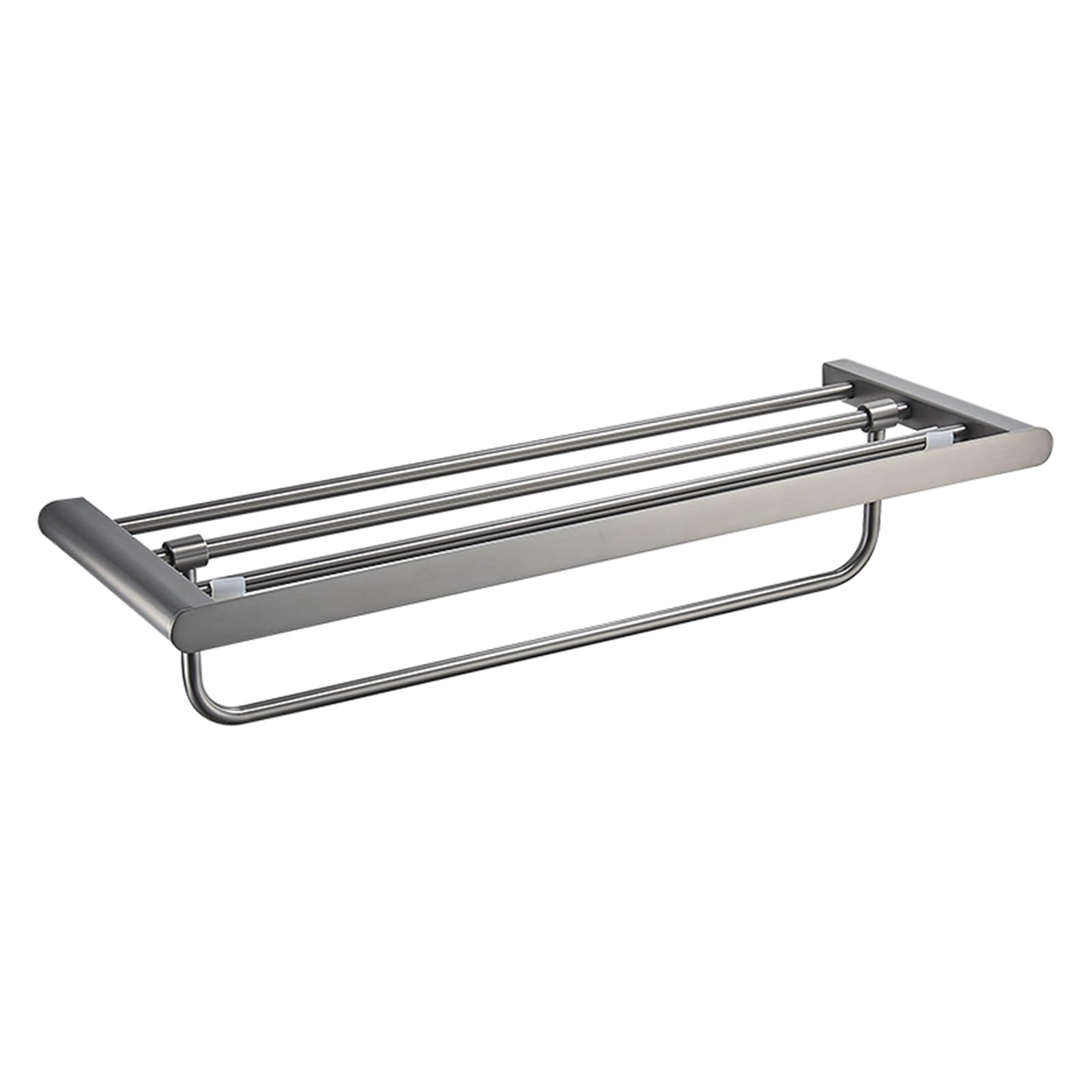 Bathroom towel rail Gold Bathroom Towel Holder Stainless Steel Rack Folding Movable Bath Bar Hardware Accessories Grey(60cm Grey)