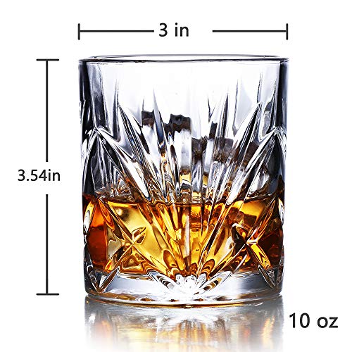 Whiskey Glasses Set of 610oz Premium Lead Free Crystal Whiskey Glass