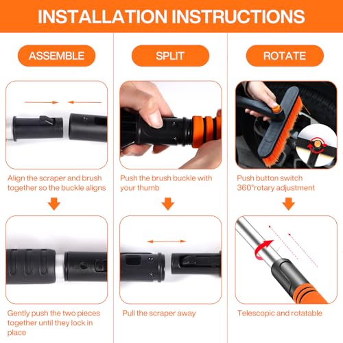 GUHAOOL Raschietto per Ghiaccio e Frusta 2 in