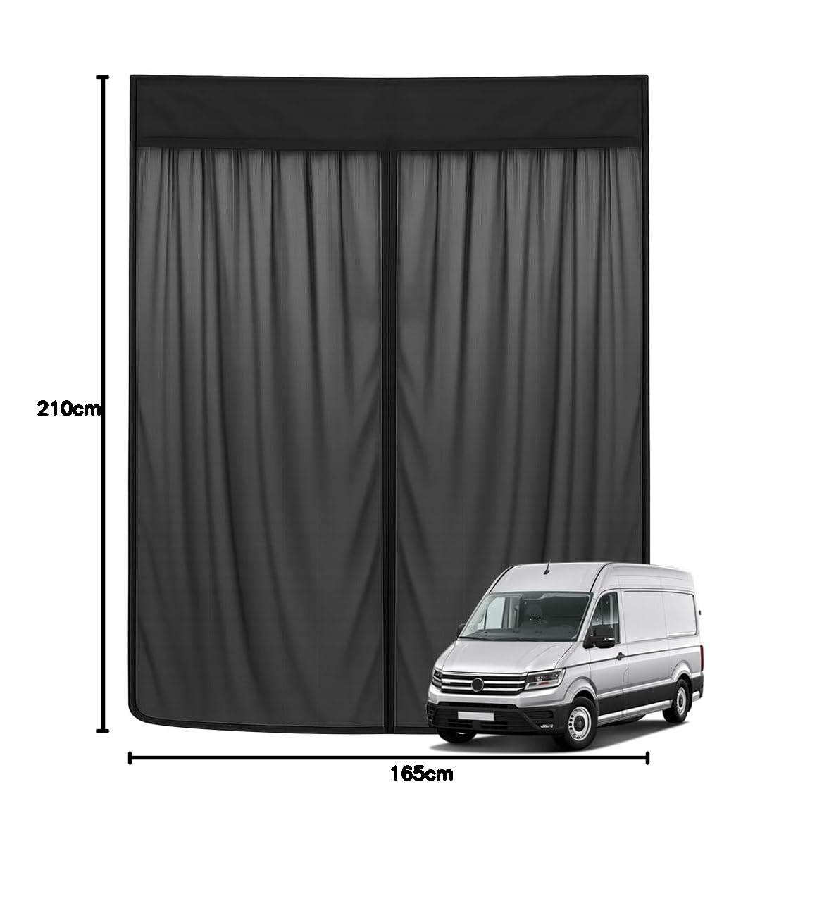 Mosquitera Compatible con VW Crafter II 2017- para Puerta Corrediza | Mosquitera Magnética Protección contra Insectos y Solar, Red de Sombra para Puerta Lateral Camping