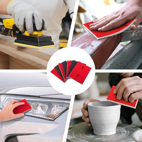30 Stück Schleifschwamm Holz, Schleifschwämme Set, P180-4000Körnung, Flexibles Nass-Trocken-Schleifpapier, Schleifpads Für Metall, Holz, Farbe, Spachtelmasse, Autokarosseriereparatur