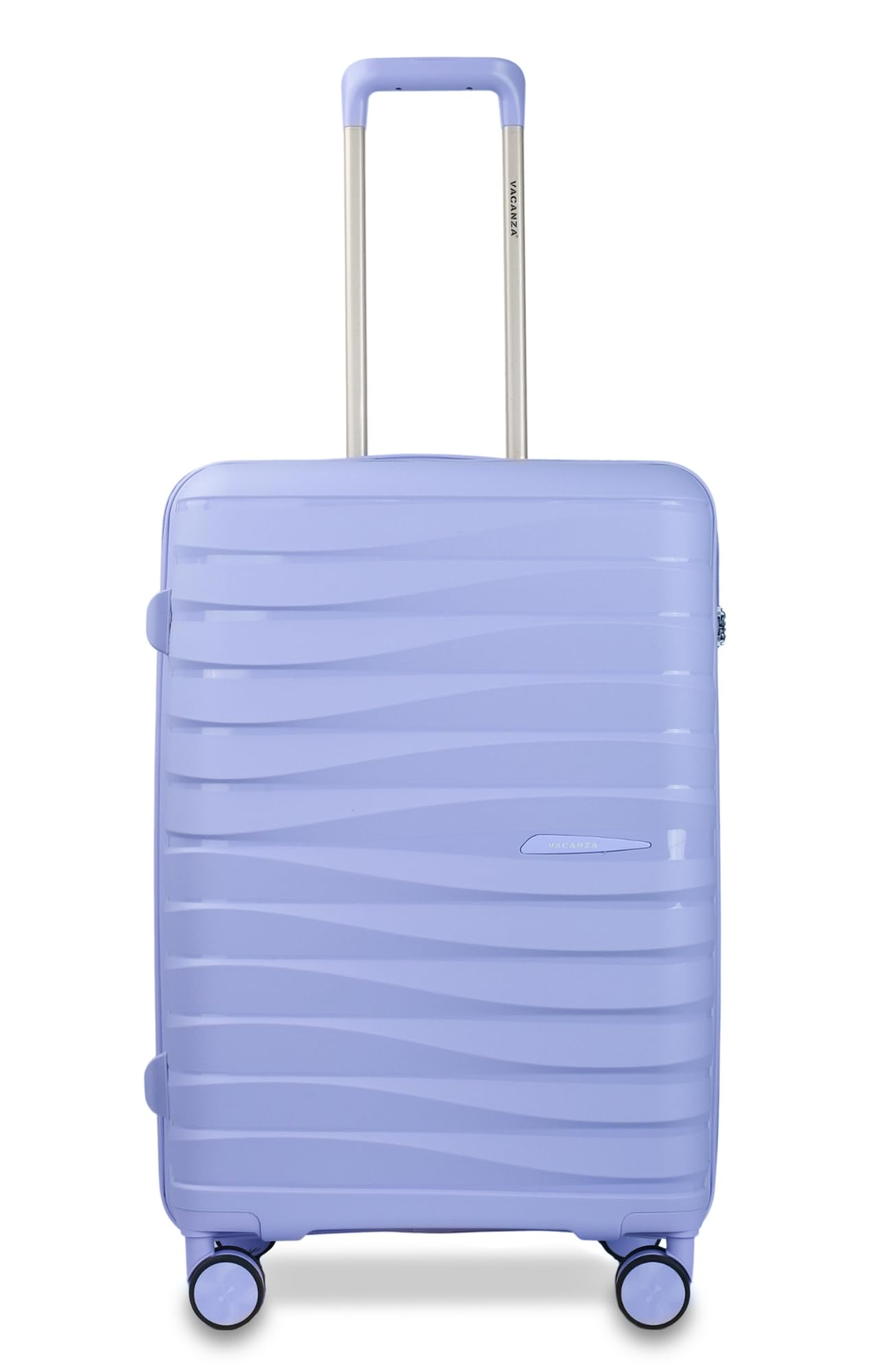 Vacanza Paris Series Polypropylene Unbreakable Hard-Sided Luggage Trolley Bag with TSA Lock | Purple 65 cm-image-9