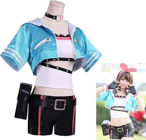 [YINGCOS] キズナアイ コスプレ 衣装 A.I. Games 新版 キズナアイ コスプレ 衣装 Ver.2.0 ウィッグ追加可能 (女, L)