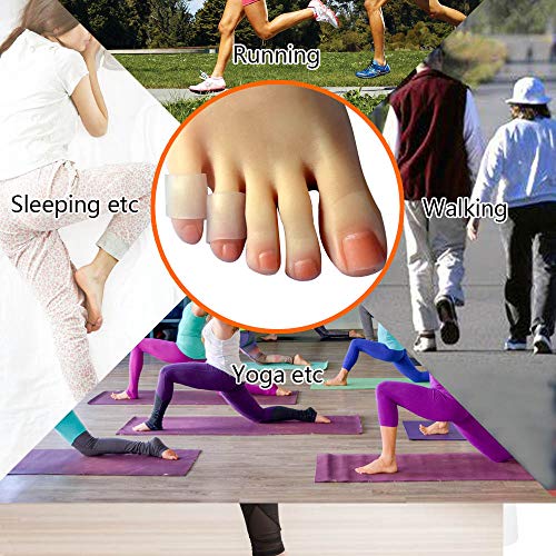 Hoogoo 10 Pack Pinky Toe Sleeves Protectors, Toe Covers, Protect Toe From Rubbing, Ingrown Toenails, Corns, Blisters, Hammer Toes And Other Painful Toe Problems #TOP3