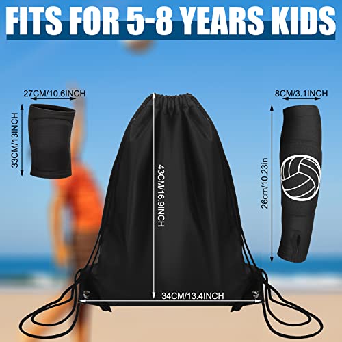 5 Set Volleyball Training Equipment Aid Volleyball Trainer Kit, Include Elastic Volleyball Resistance Belt Set Hand Straps Volleyball Arm Sleeves And Knee Pads Backpack For Teen Gifts (Small) #TOP2