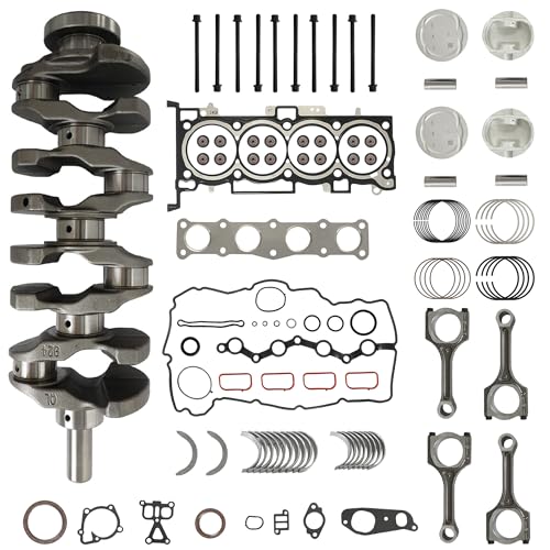 G4KE 2.4 Overhaul Rebuild Kit with Crankshaft Pistons & Con-Rod Fit For Hyundai Azera Grandeur Santa Sonata Tucson Kia Cadenza Forte Optima Sportage Sorento 2.4L 2007-2020 Replace#234102G200