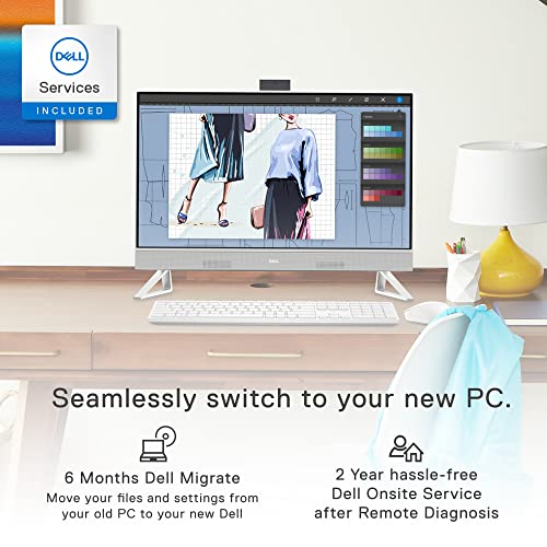 Dell Inspiron 7710 All In One - 27-Inch Fhd (1920 X 1080) Touchscreen Display, Intel Core I7-1255U, 32Gb Ddr4, 1Tb Ssd, Nvidia Geforce Mx550, Intel Wi-Fi 6E, Services, Windows 11 Pro - White #TOP6