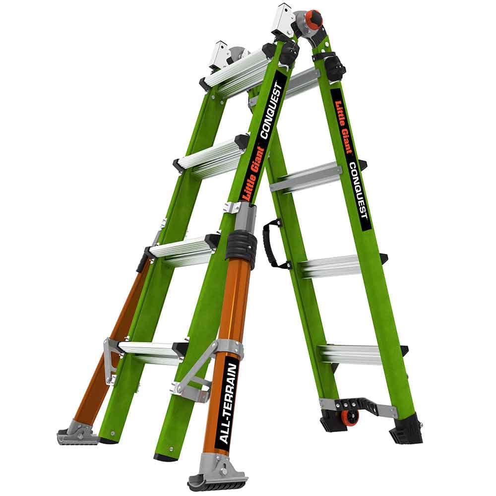 Little Giant Ladders 1304-044 Conquest All-Terrain GRP Multi-purpose Ladders, 4