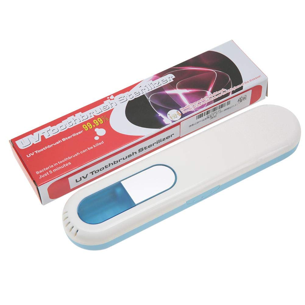 Detergente per spazzolini Porta spazzolini con Protezione dai Raggi UV, Sterilizzatore per Spazzolino da Denti, Porta Spazzolino Antibatterico UV, per sterilizzare Lo spazzolino da Denti(Blu)