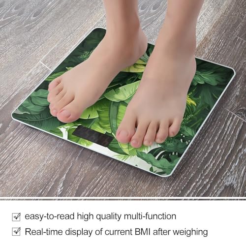 Báscula digital para baño con diseño hojas de banana miniatura 5