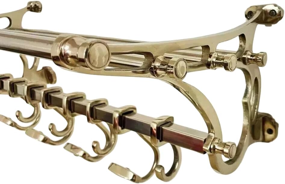 Silver Finish COATRACK Luggage Rack decor French Train Wall Mounted Rack luxury Active Wall Mounted