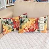 Selfitex 2er Set 30x50 Bunte Sofakissen inkl. Füllkissen, Luxus Sofakissen, farbenfrohes Couchkissen Set, hochwertiger Couchkissen Muster Bezug mit Reißverschluss, Bunte Kissen Deko (Palma)