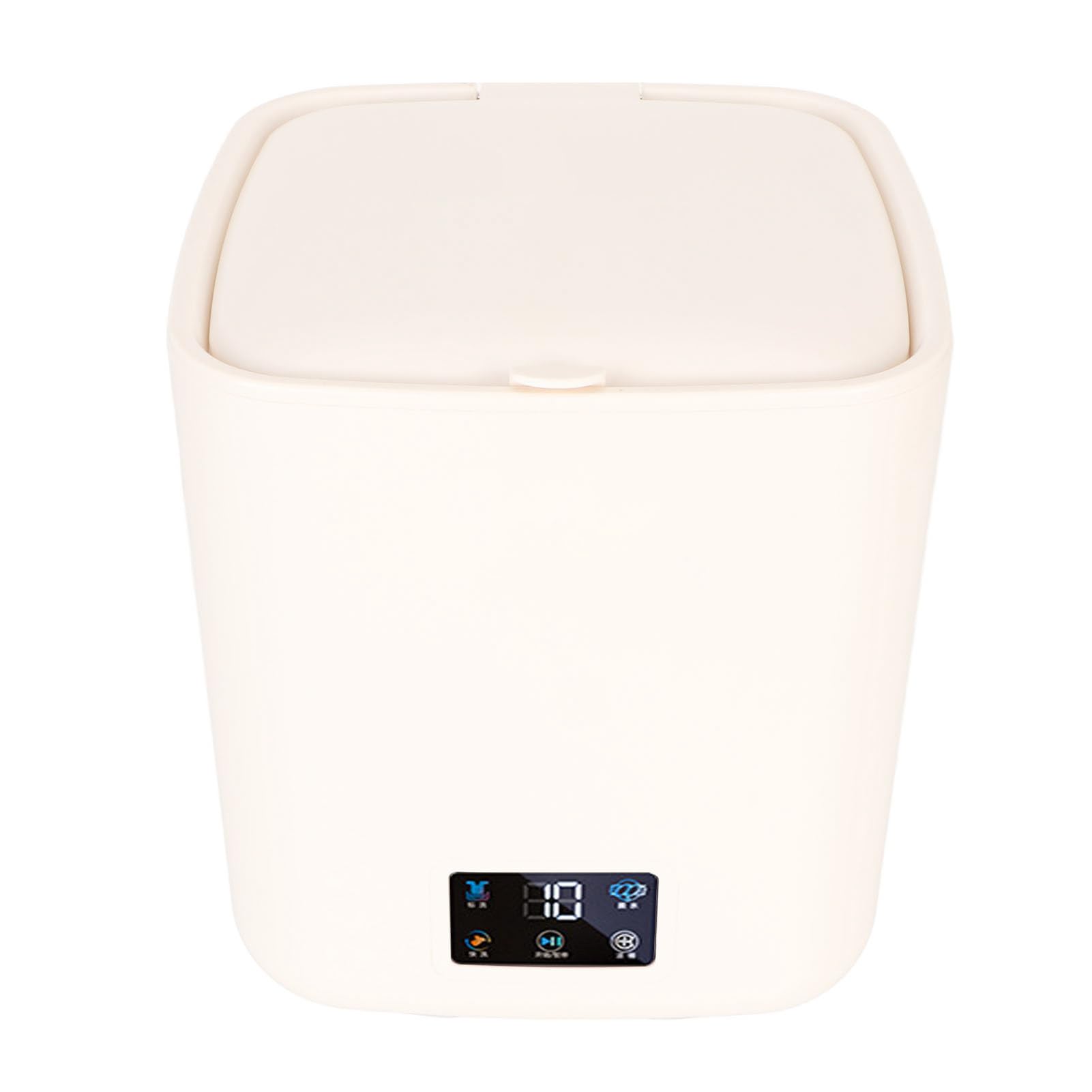 Piccola lavatrice automatica, 7L, lavatrice portatile con grande capacità ed essiccazione rotante per appartamento familiare dormitorio RV 100-240V (Beige)