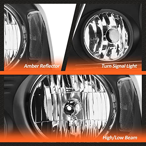 Image of for 2004-2008 Ford F150 Headlights Assembly Black Pair