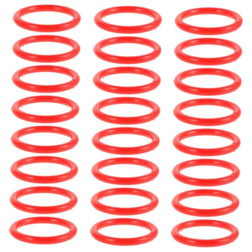 VICASKY 60pcs Mini Carnival Toss Rings Bright Color Plastic Rings for Fun Party Games for Team Building and Outdoor Activities Reusable Lightweight Design