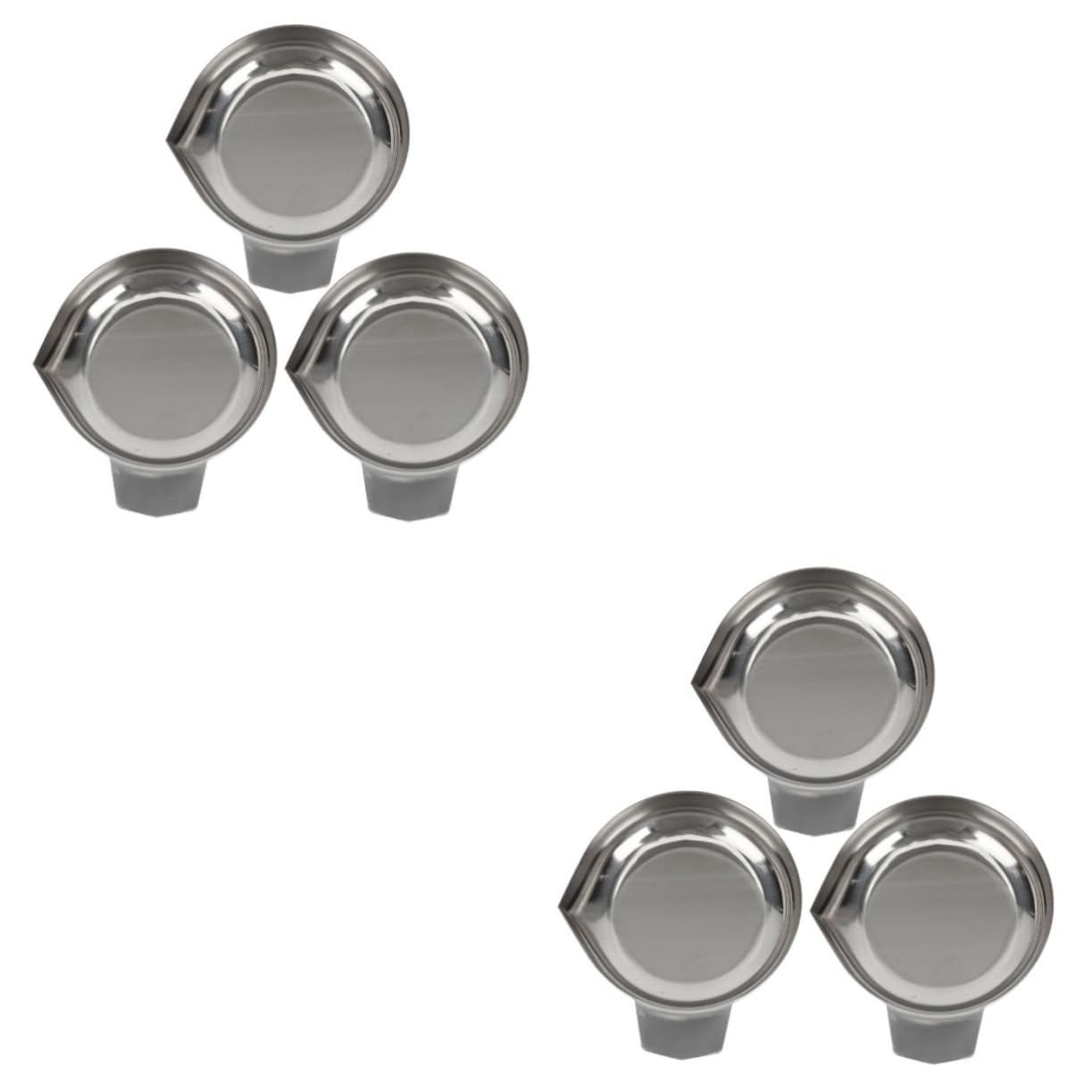 NAMOARLY 2sets Powder Measuring Pans Jewelry Tray Metal Weighing Dish Scale Tray Stackable Weighting for Scales 3pcs*2