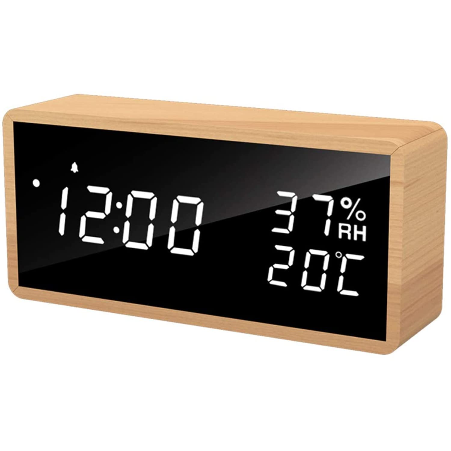 Buy Excefore Digital Alarm Clock, Wooden Digital Clock Bedside