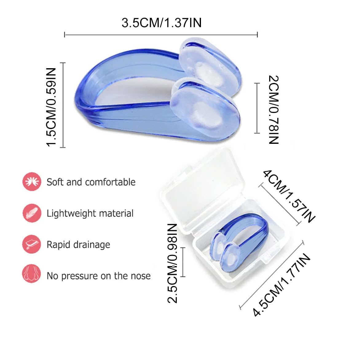 Tappanaso Per Nuoto In Silicone | 3 Pezzi | Per Bambini E Adulti | Anti-Scaduta - Foto 12