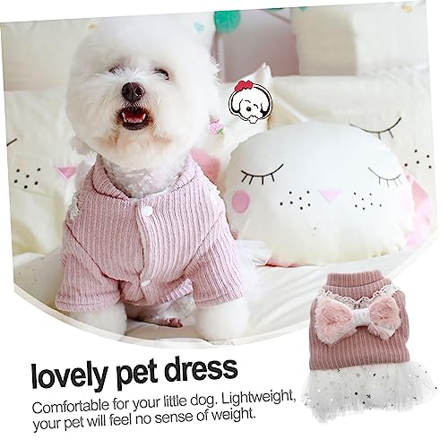 Disfraz vestido cálido para perro tamaño XL rosa miniatura 7