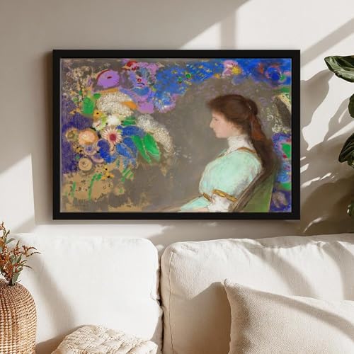 Toile Odilon Redon Portrait de Violette Heymann tableau de haute qualité - 7