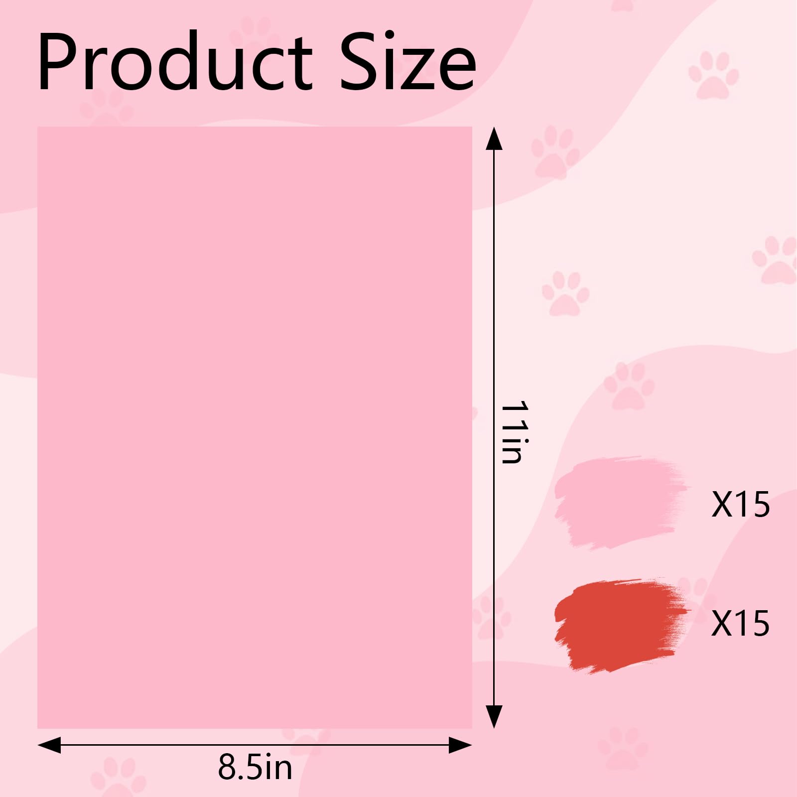 30 hojas de cartulina de color rosa y rojo, 8.5 x 11 pulgadas, 250 g/m²/90 libras, papel grueso de núcleo sólido para el día de San Valentín, escuela, manualidades, suministros de decoración