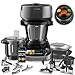 Produktbild Cecotec Küchenroboter mit Lebensmittelspender Mambo CooKing Total Gourmet. 2200 W, 45 Funktionen, Tausende von geführten Rezepten, 5L Unique Krug und 5L Victory Krug, Zubehör