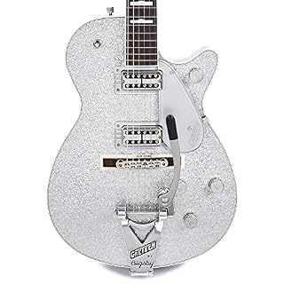 Gretsch G6129T-89 Vintage Select ’89 Sparkle Jet Bigsby Silver Sparkle – Guitare Électrique Personnalisée - Les Beatles, Paul McCartney, John Lennon, RIngo Starr, George Harrison
