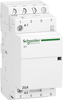 Schneider Electric A9C20833 Contactor iCT 25A 3NO 220-240 VAC, White, Set of 6 Pieces