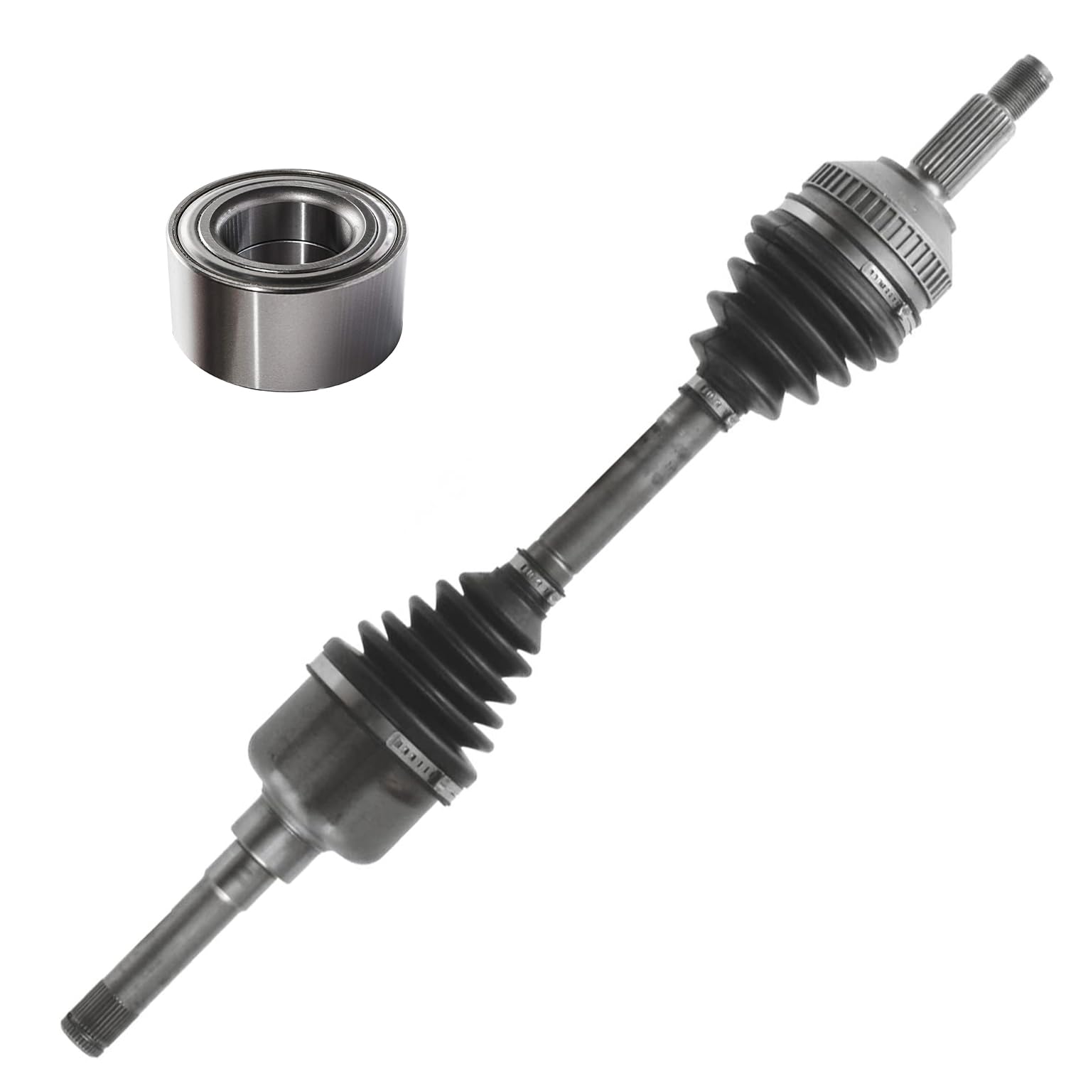 Detroit Axle - Front Left CV Axle Shaft + Wheel Press Bearing Replacement