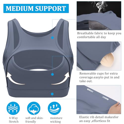 Image of Betaven Push up Sports Bra for Women Sexy Hollow Crop Tops with Removable Cups Workout Fitness Yoga Bra Medium Support